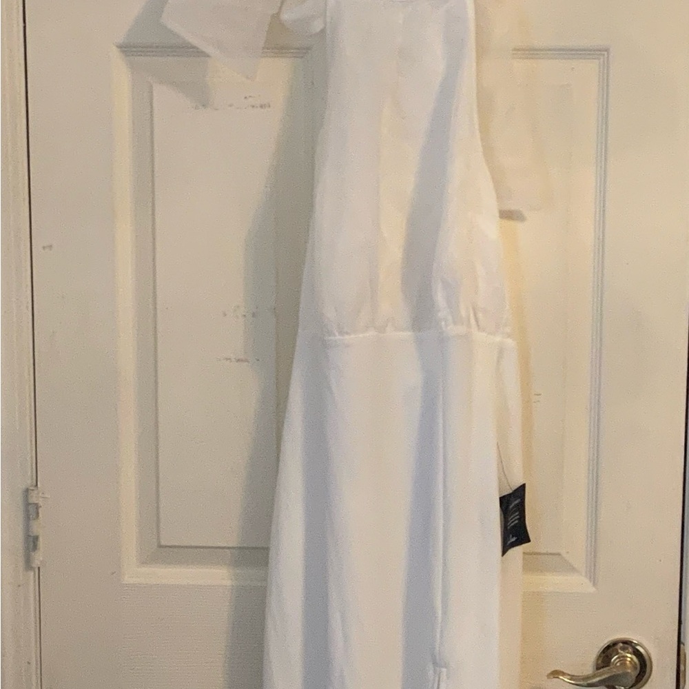 Lulu's White Backless Maxi Dress